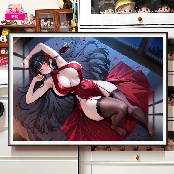 【海外代購】阿喵畫社 晚會 禮服千咲 8k主題高清裝飾畫 午睡毛毯 冰箱貼 