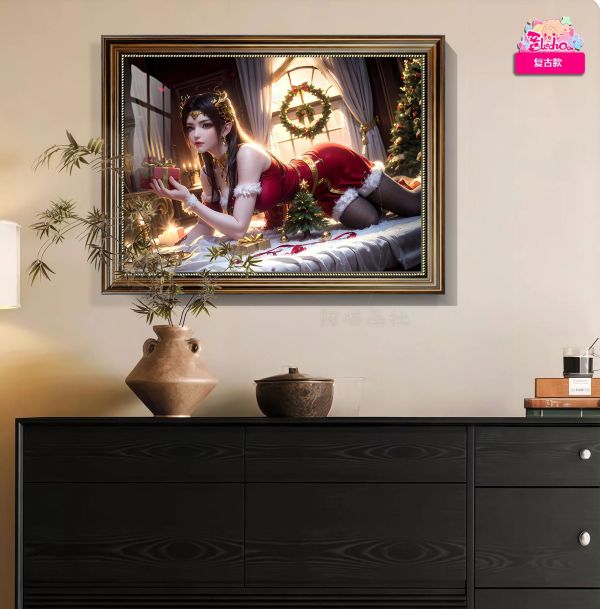 【海外代購】阿喵畫社 聖誕禮物 美杜莎 復古款實木紀念超清裝飾畫 滑鼠墊  床頭地墊  冰箱貼 