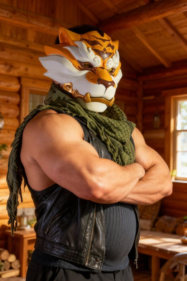 【海外代購】柴丼設計 虎頭面具 