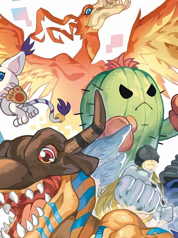 【海外代購】星空 《數碼寶貝成熟期》天使獸加魯魯獸暴龍獸裝飾畫 