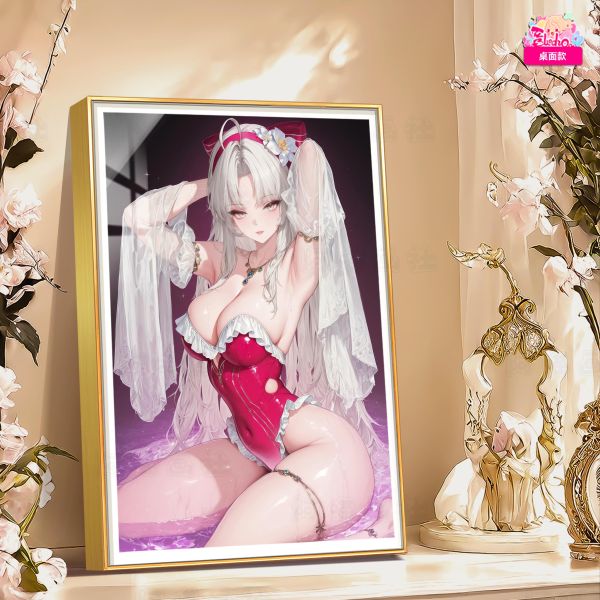 【海外代購】阿喵畫社 玫粉風情 珂萊塔 8k主題高清裝飾畫 午睡毛毯 冰箱貼 