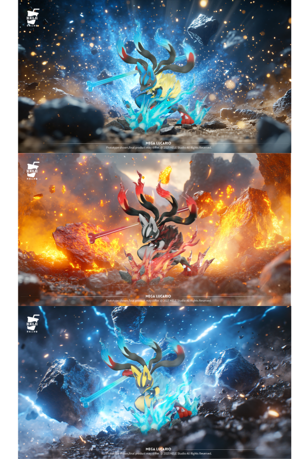 【預定】可樂小作坊 圖鑑1/20系列第五彈-mega路卡利歐 