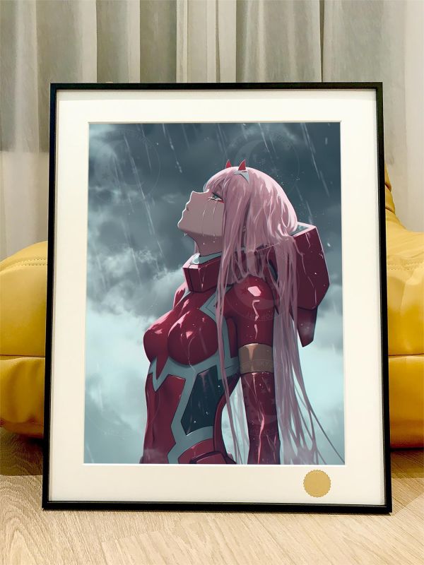 【海外代購】星空《雨之零二》Zero Two國家隊DARLING in the FRANXX動畫裝飾畫 
