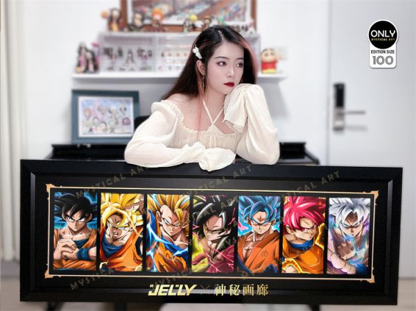【海外代購】【130*49CM】神秘畫廊 Jelly 龍珠 悟空 長副藝術 裝飾畫 