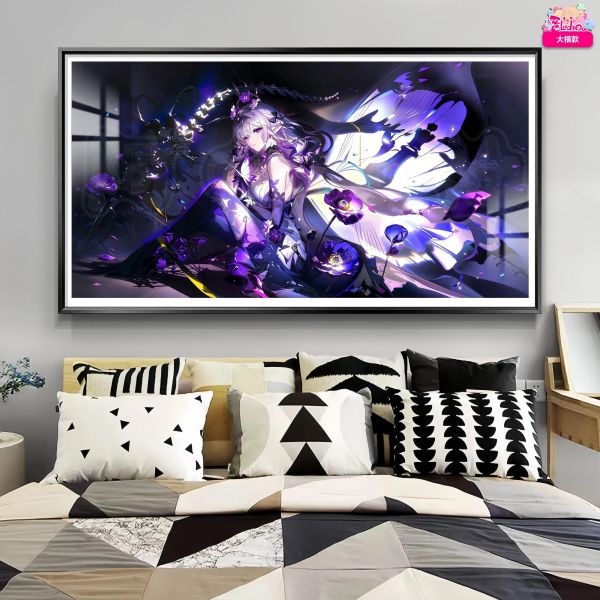 【海外代購】阿喵畫社 蝶影 遐蝶 新品超清八宮格卡磚背景牆 