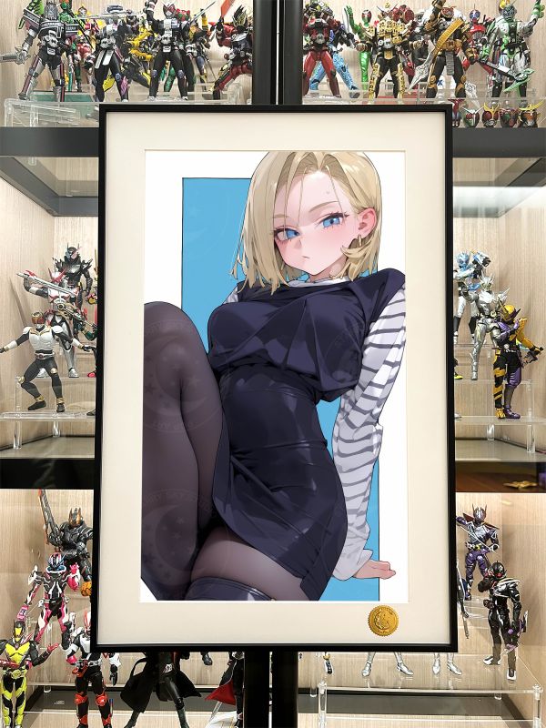 【海外代購】星空 《黑衣18號》人造人拉姿麗Android18七龍珠動漫裝飾畫 