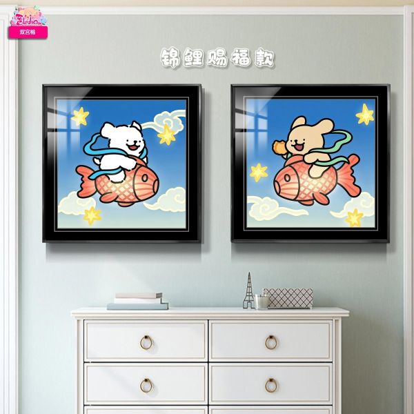 【海外代購】阿喵畫社 線條小狗節氣賜福 新品12K超清主題裝飾畫週邊 滑鼠墊 