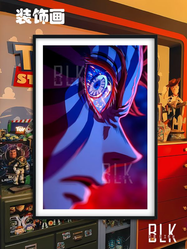 【海外代購】巴洛克 《上弦三》鬼滅之刃無限城篇猗窩座Akaza狛治炎柱動漫裝飾畫 