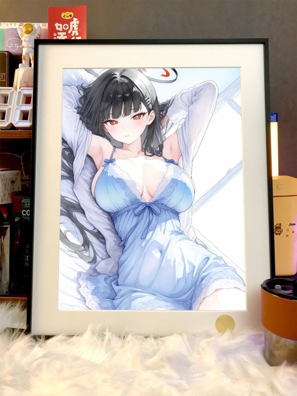 【海外代購】星空 《睡衣莉音》蔚藍檔案Tsukatsuki Rio老大姐調月莉央裝飾畫 