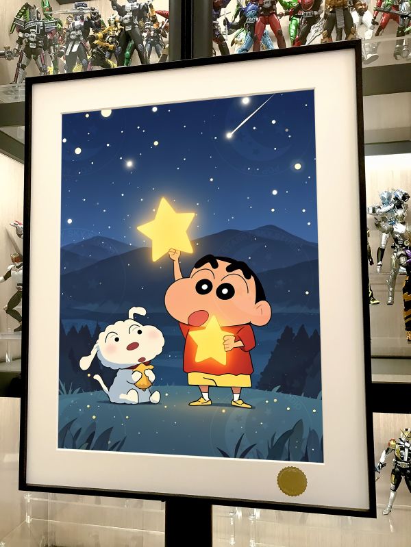 【海外代購】星空 《摘星小新》野原新之助蠟筆小新小白動漫二次元裝飾畫 