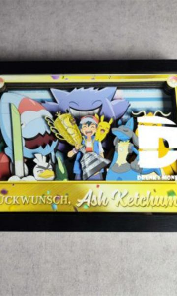 【海外代購】【33*24CM】醉猴組 世界冠軍 立體裝飾畫 01 