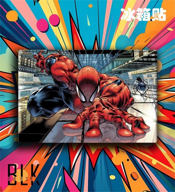 【海外代購】巴洛克《蜘蛛俠出擊》漫威彼得帕克復仇者聯盟裝飾畫冰箱貼 
