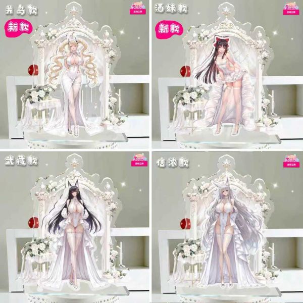 【海外代購】阿喵畫社 立牌第十二彈婚紗碧藍航線關島/酒妹/武藏/信濃 25cm大型三層背景壓克力立牌 