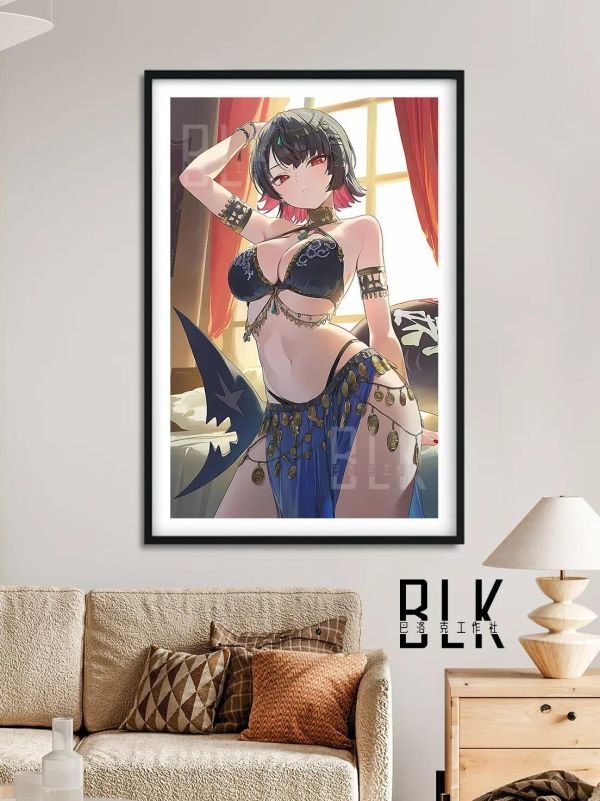 【海外代購】巴洛克《異域鯊魚妹》艾蓮·喬絕區零裝飾畫冰箱貼 