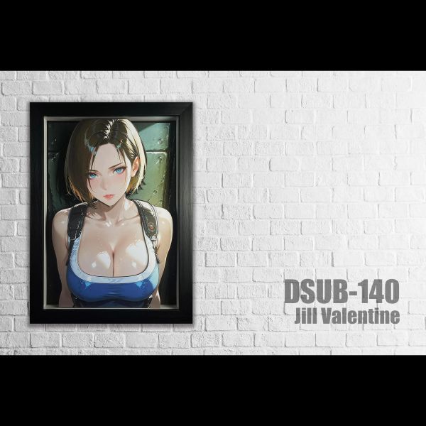 【海外代購】黑白畫映 B&W Jill Valentine吉爾瓦倫蒂安 立體裝飾畫 