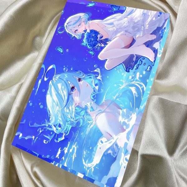 【海外代購】阿喵畫社 深海 芙寧娜 1.9cm厚大雙層透明收藏裝飾磚 