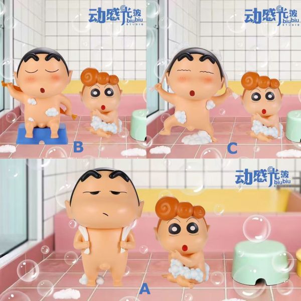 【海外代購】動感光波 洗澡小新&洗澡小葵 