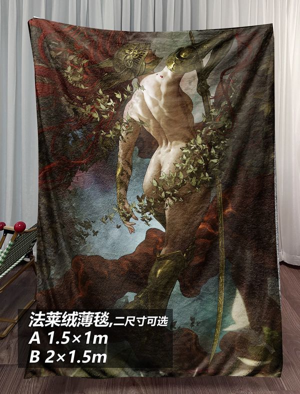 【海外代購】千鳥社 《瑪蓮妮亞》艾爾登法環瑪蓮妮亞Malenia女武神二次元午睡毯地毯裝飾畫