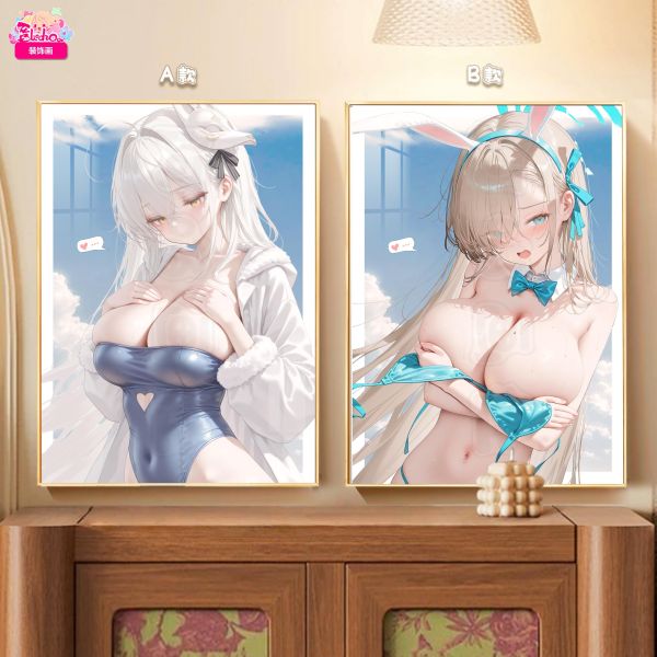 【海外代購】阿喵畫社 一之瀨明日奈與白鳳 雙聯8k主題高清裝飾畫雙聯 冰箱貼 
