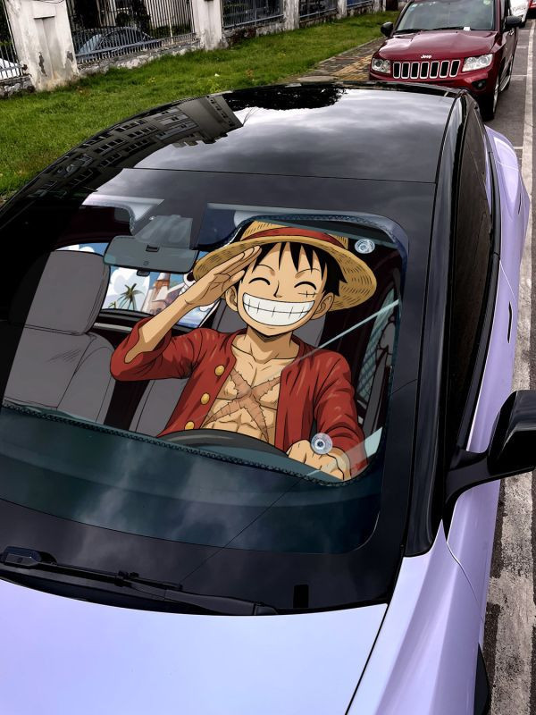 【海外代購】千鳥社 《汽車前擋遮陽-魯夫》海賊王尼卡草帽團五檔 