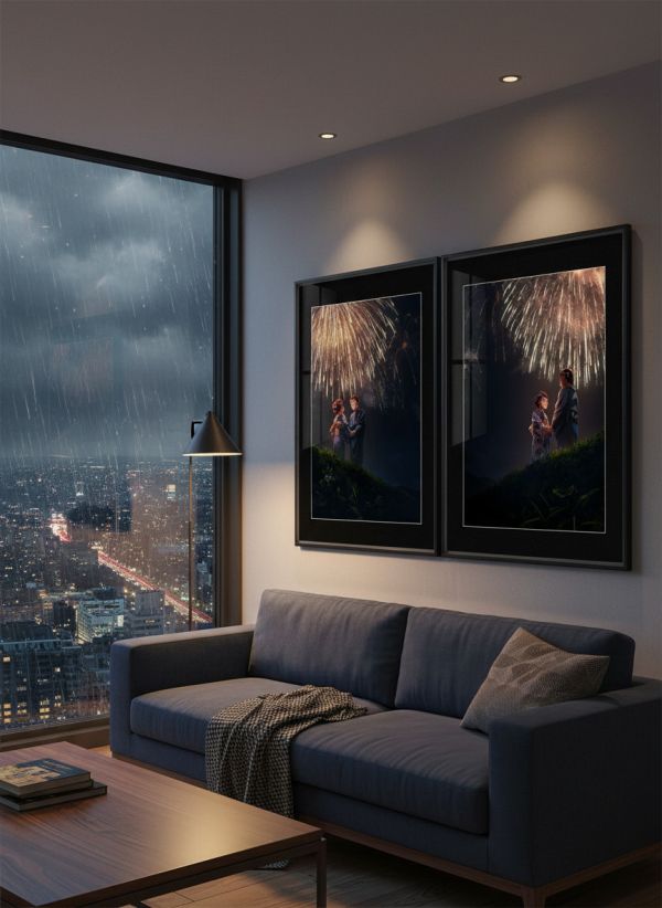 【海外代購】千鳥社 《戀雪狛治求婚》鬼滅之刃無限城猗窩座戀雪狛治煙火主視覺圖裝飾畫 