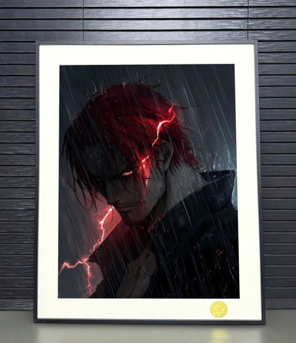 【海外代購】H2 《霸氣紅髮》海賊王四皇香克斯神之谷裝飾畫 