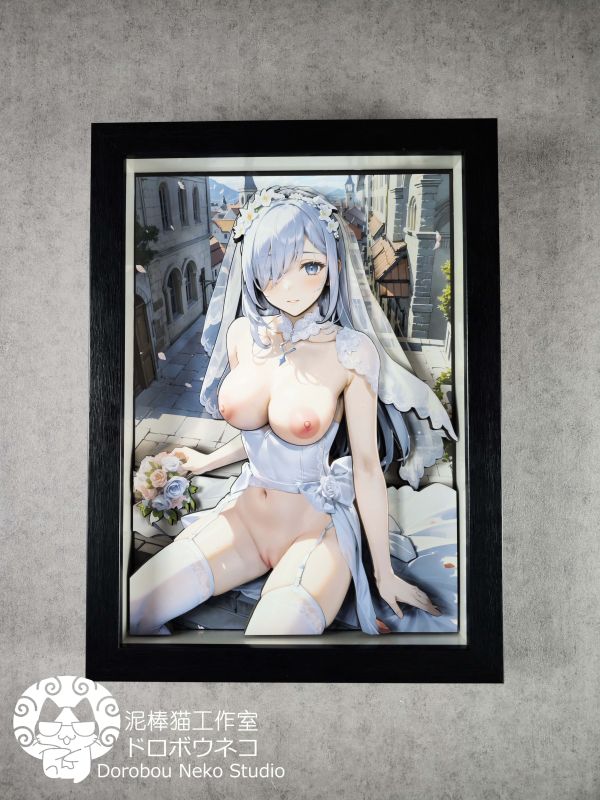 【海外代購】【46CM】 泥棒貓工作室  DSHY Genshin Impact 申鶴 花嫁 可月兌立體畫 