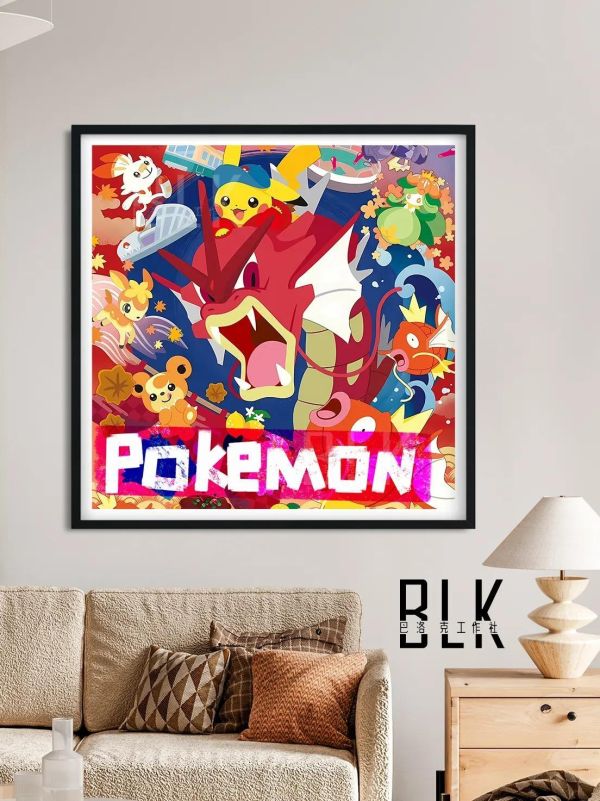 【海外代購】巴洛克 《紅色暴鯉龍》閃光鯉魚王寶可夢裝飾畫冰箱貼 