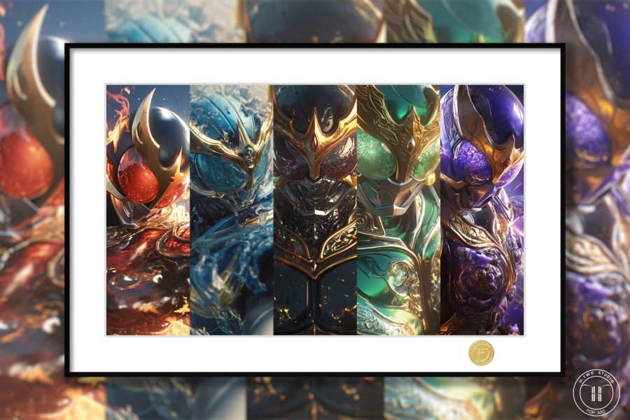 【海外代購】H2 《假面騎士空我》全能型青龍天馬泰坦究極黑暗型態裝飾畫 