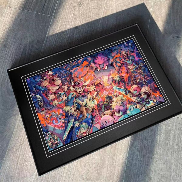 【海外代購】【53CM】千鳥社 馬里奧任天堂皮卡丘星之卡比裝飾畫01 