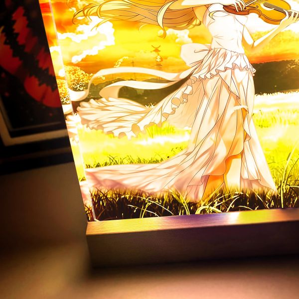 【海外代購】阿喵畫社 宮園薰 2cm厚大號特效發光手辦架展示磚 