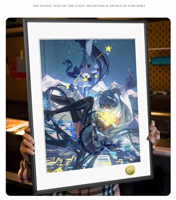 【海外代購】皇呱 《初音星空墜落》初音未來星空墜落裝飾畫 午睡毯 地毯 