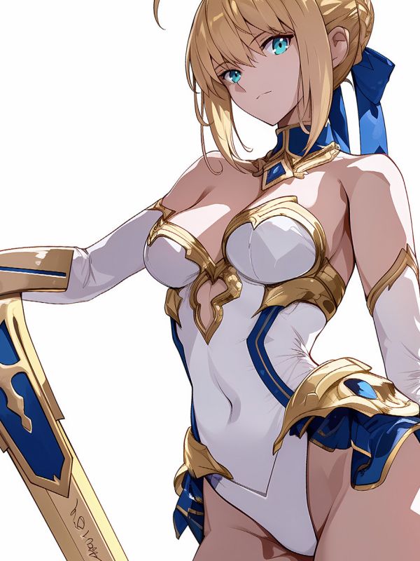 【海外代購】星空 《跪姿saber》阿爾托莉雅·潘德拉貢吾王Fate騎士王亞瑟王動畫二次元裝飾畫 
