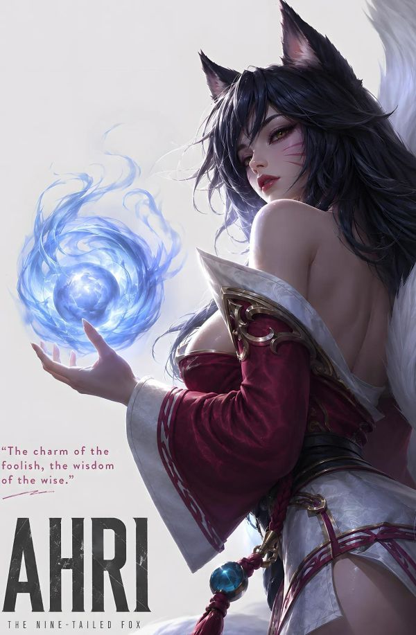 【海外代購】H2 《九尾妖狐》英雄聯盟阿狸Ahri裝飾畫 