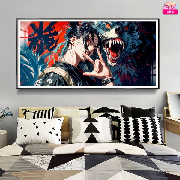 【海外代購】阿喵畫社 鏈鋸人 惡魔獵人 早川秋 8k主題高清裝飾畫 發光滑鼠墊 書桌墊 吸水毛巾 床頭地墊 冰箱貼 