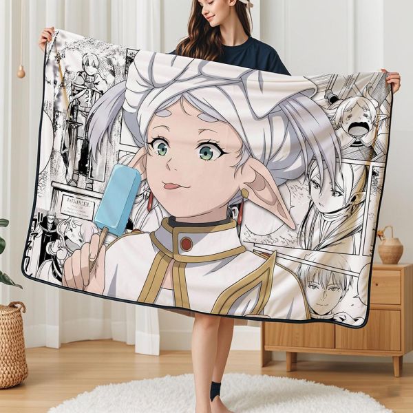 【海外代購】千鳥社 《芙莉蓮吃冰棒》 葬送的芙莉蓮Frieren吃冰棒精靈魔法使午睡毯地毯裝飾畫 