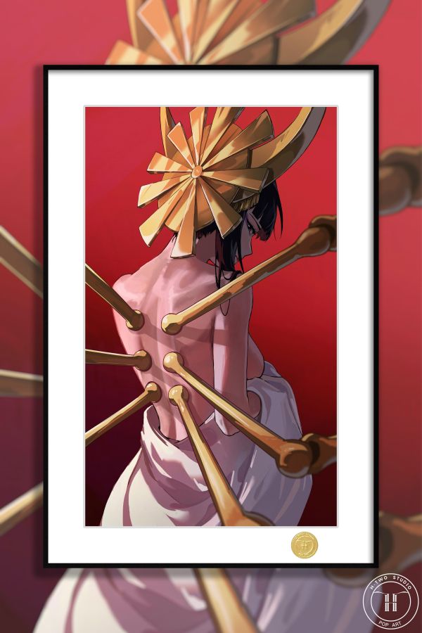 【海外代購】H2 《背影千手丸》死神BLEACH修多羅千手丸零番隊動漫裝飾畫 
