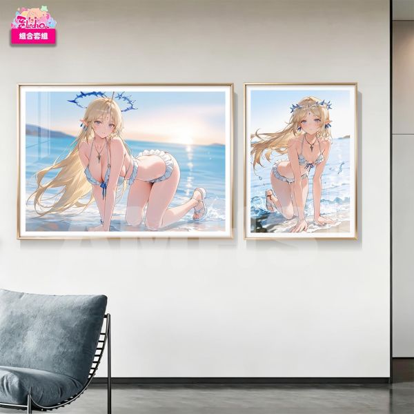 【海外代購】阿喵畫社 大卡小卡 卡提希亞組合畫 新品12K超清主題裝飾畫 
