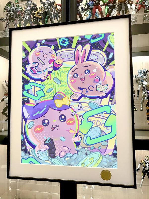 【海外代購】星空 《賽博吉伊卡哇》chiikawa小八烏薩奇飛鼠哈奇動畫裝飾畫 