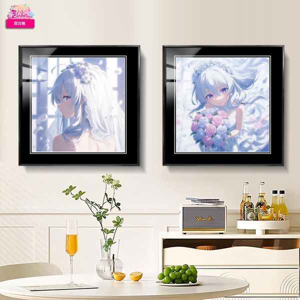 【海外代購】阿喵畫社 花嫁 伊蕾娜雙宮格 新品牆面高清組合裝飾畫 