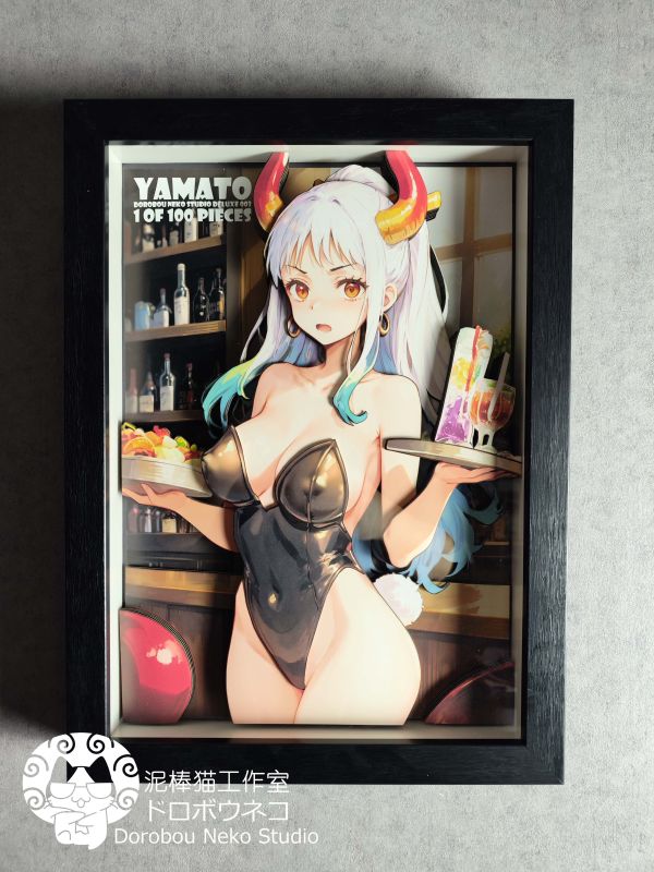【海外代購】【46*34CM】泥棒貓 海賊王 Bar女郎 立體畫 