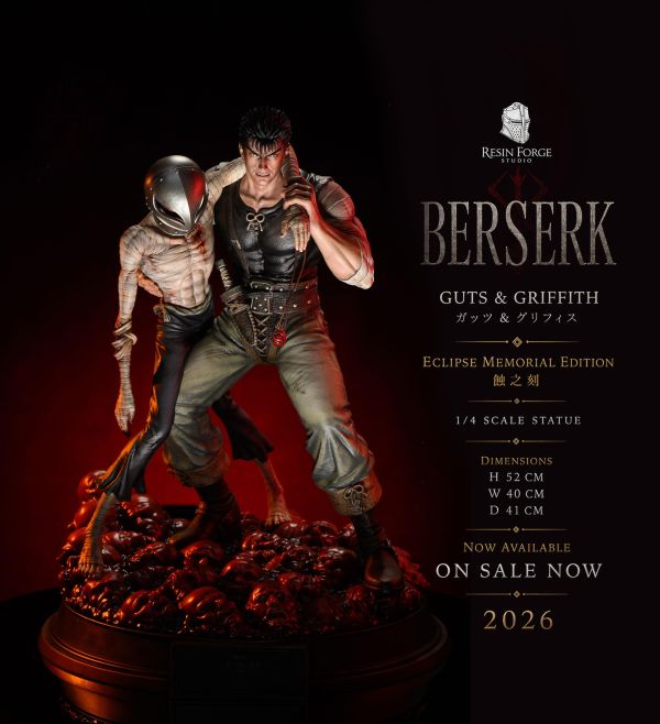 【預定】Resin Forge 劍風傳奇蝕之刻名場景 格里菲斯與格斯雙人雕像 