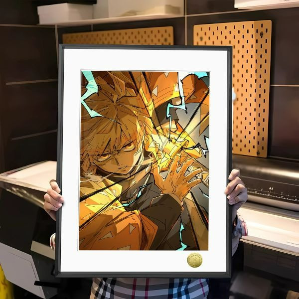 【海外代購】皇呱 《金色閃光善逸》鬼滅之刃雷之呼吸的傳人裝飾畫 午睡毯 地毯 