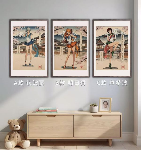 【海外代購】趣物堂 《浮世繪EVA美少女cos》 新世紀EVA戰士浮世繪明日香綾波麗真希波機甲福音初號機 