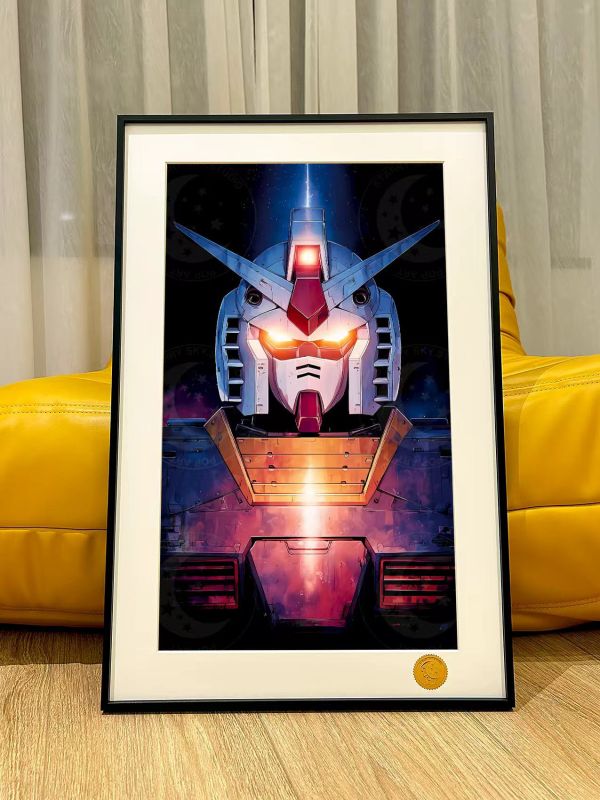 【海外代購】星空 《宇宙鋼彈》機動戰士鋼彈GUNDAM敢達鋼彈元祖rx-78動畫裝飾畫