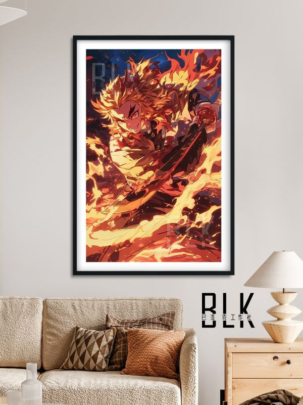 【海外代購】巴洛克 《煉獄杏壽郎》鬼滅之刃無限城篇裝飾畫冰箱貼 