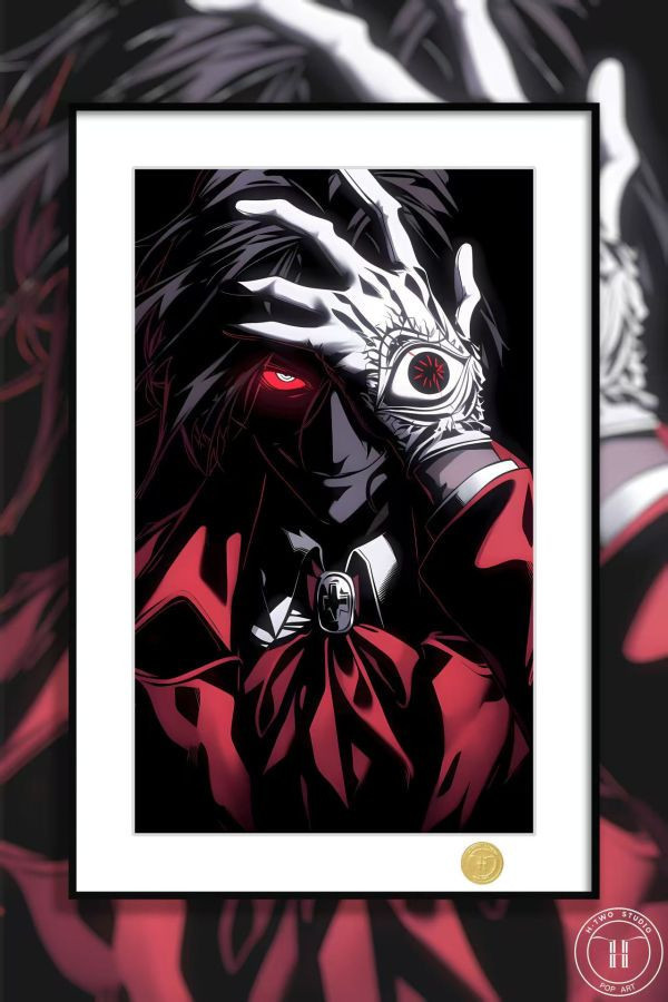 【海外代購】H2 《阿卡多》皇家國教騎士團Hellsing吸血鬼動漫二次元裝飾畫 