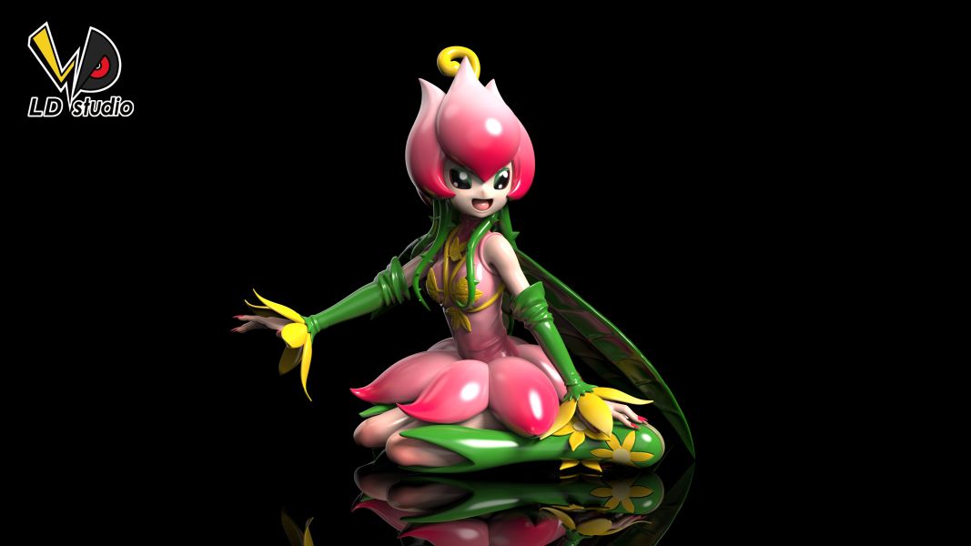 【預定】老丁 LD 數碼寶貝顏值女團系列 第三彈 荷葉實色花仙獸 