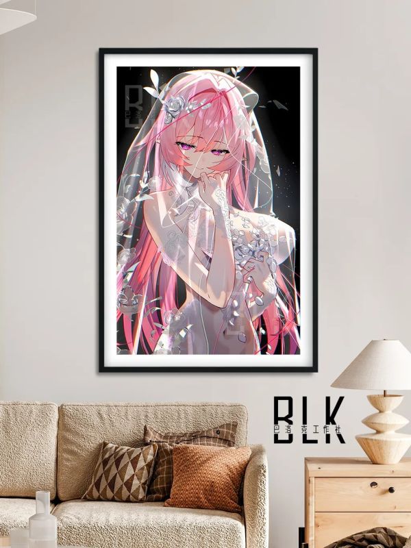 【海外代購】巴洛克 《昔漣》崩壞：星穹鐵道Cyrene裝飾畫冰箱貼 