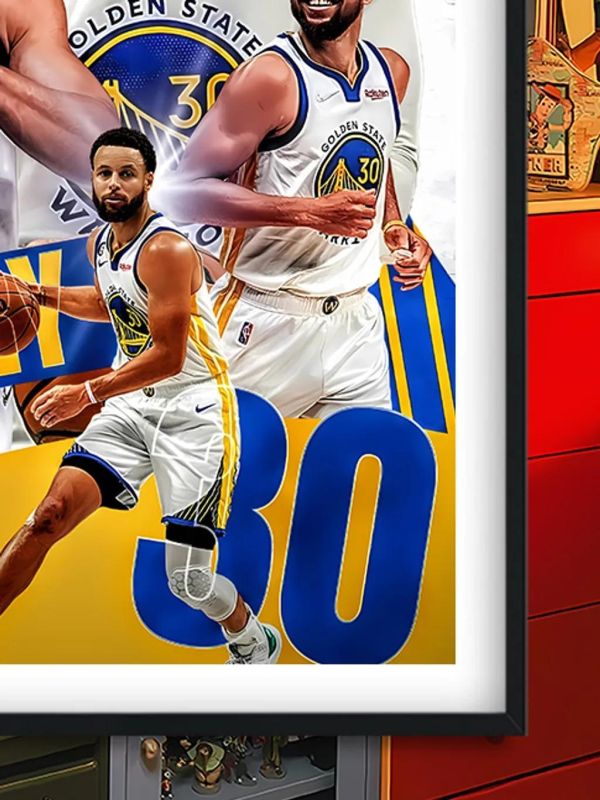 【海外代購】巴洛克《庫裏》版畫萌神小學生金州勇士NBA裝飾畫冰箱貼 